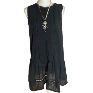 Adelyn Rae Black Eyelet Sundress